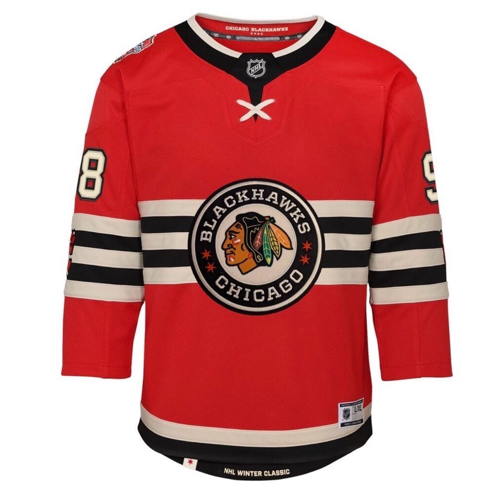 NHL Red and Black Kids Hockey Jersey